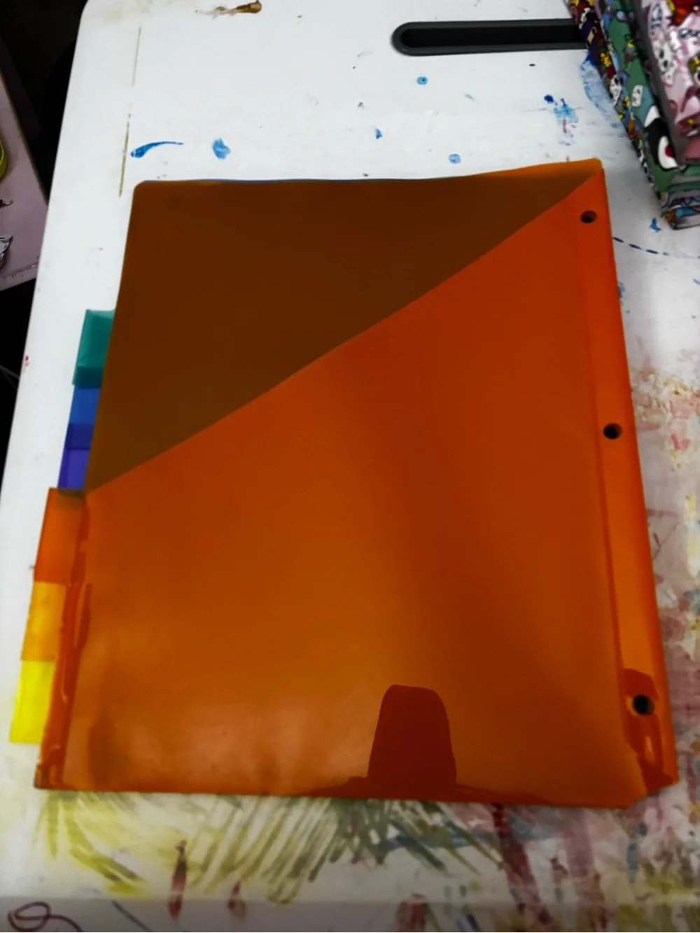 Set of Colorful Transparent Dividers for Binders - 6 colors
